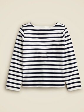 J. Crew Classic Mariner cloth boatneck Stripe T-shirt  NWT